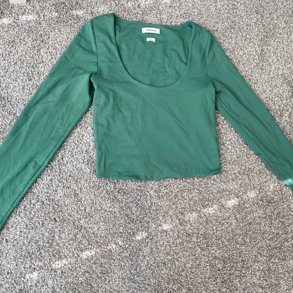 Aritzia Contour Long Sleeve Scoop Neck Top